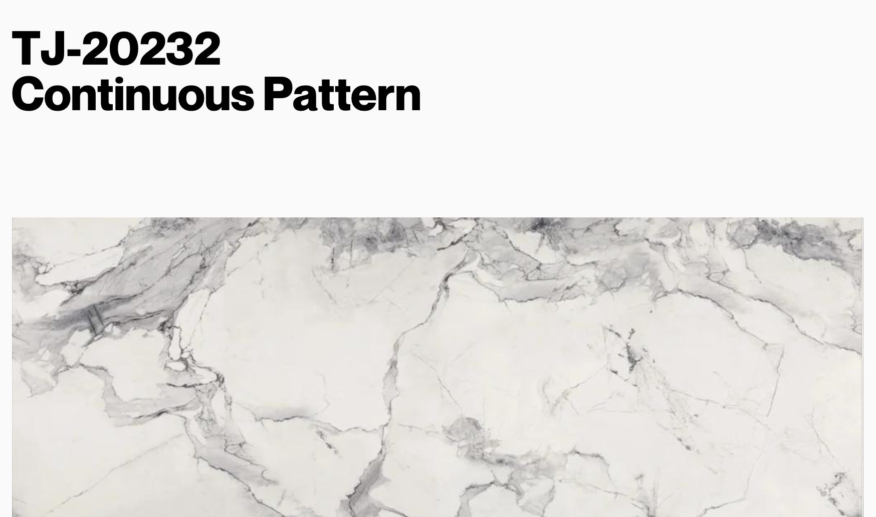 Bold white and gray continuous pattern marble-look surface, TJ-20232. — eco wall panel finish, Vireo Homes