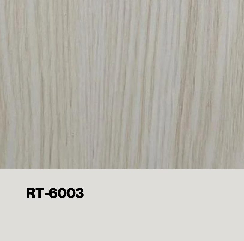 Pale beige vertical wood grain laminate with fine texture, RT-6003 — eco wall panel finish, Vireo Homes