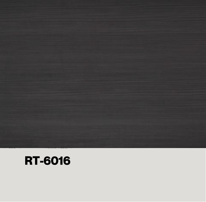 Dark grey horizontal wood grain laminate with code RT-6016. — eco wall panel finish, Vireo Homes