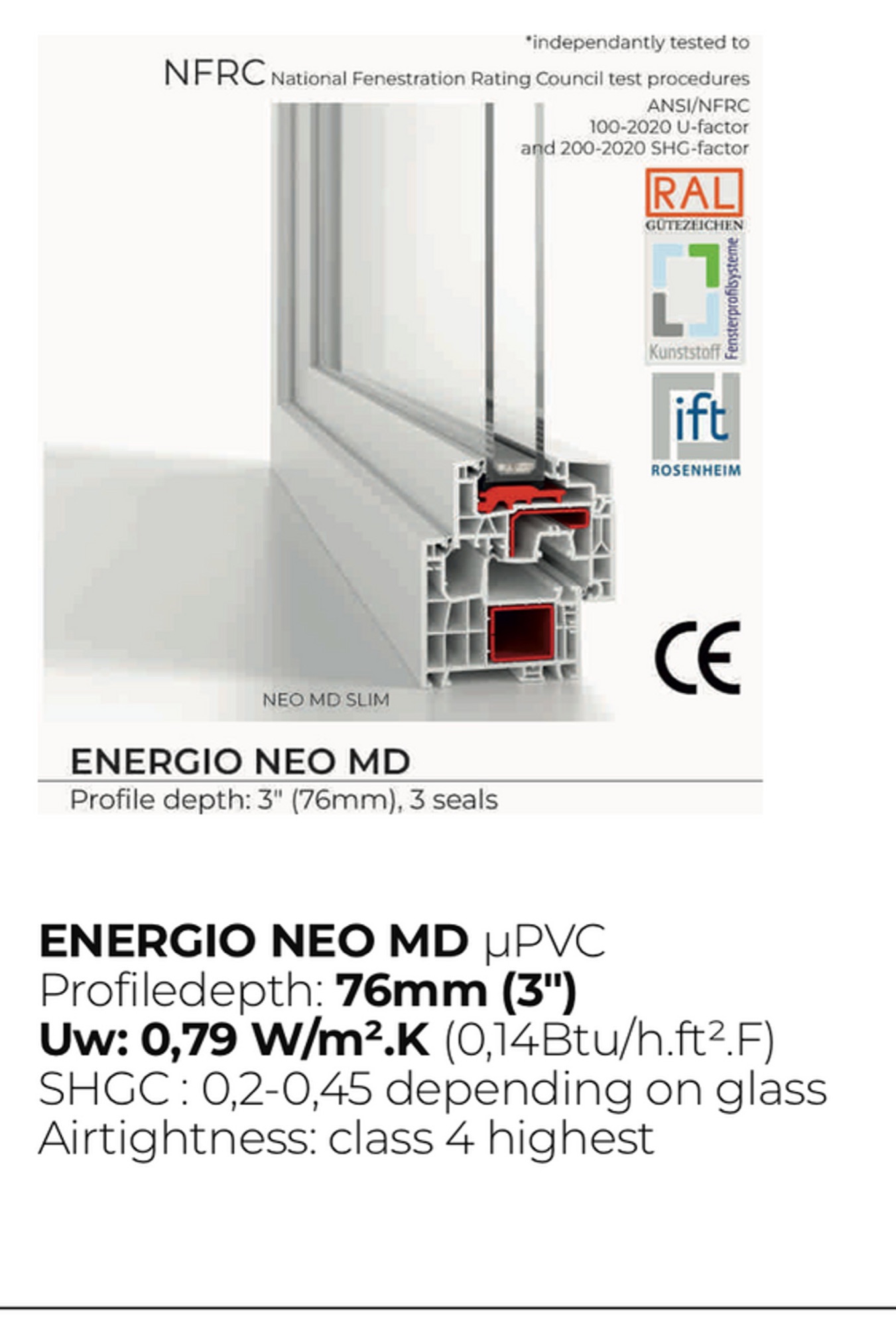uPVC high-performance casement window — Vireo Homes Toronto