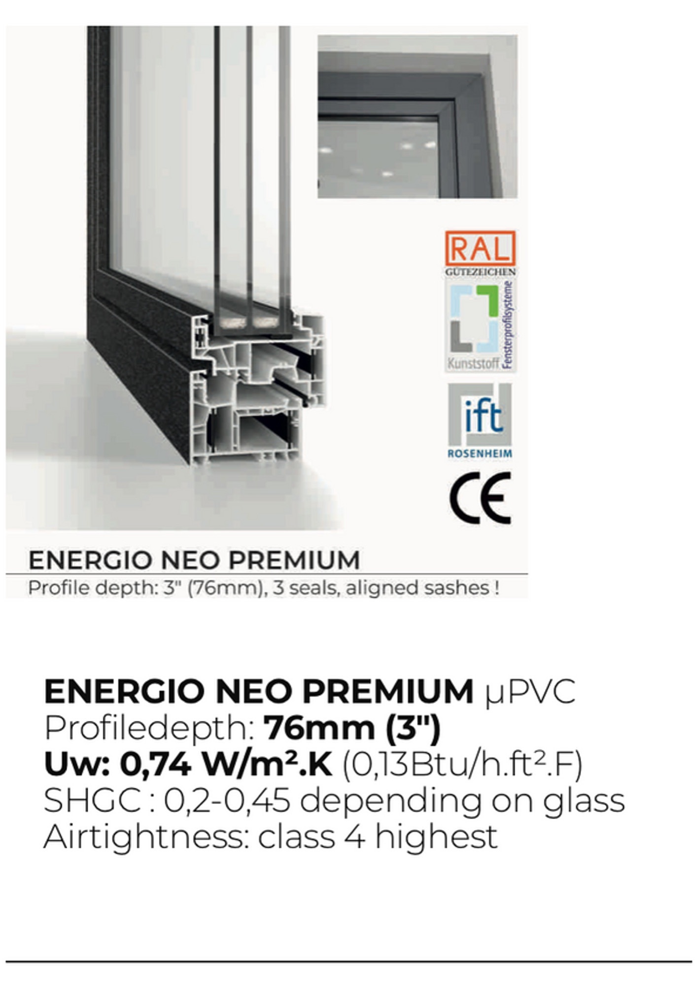 uPVC high-performance window system variant — Vireo Homes